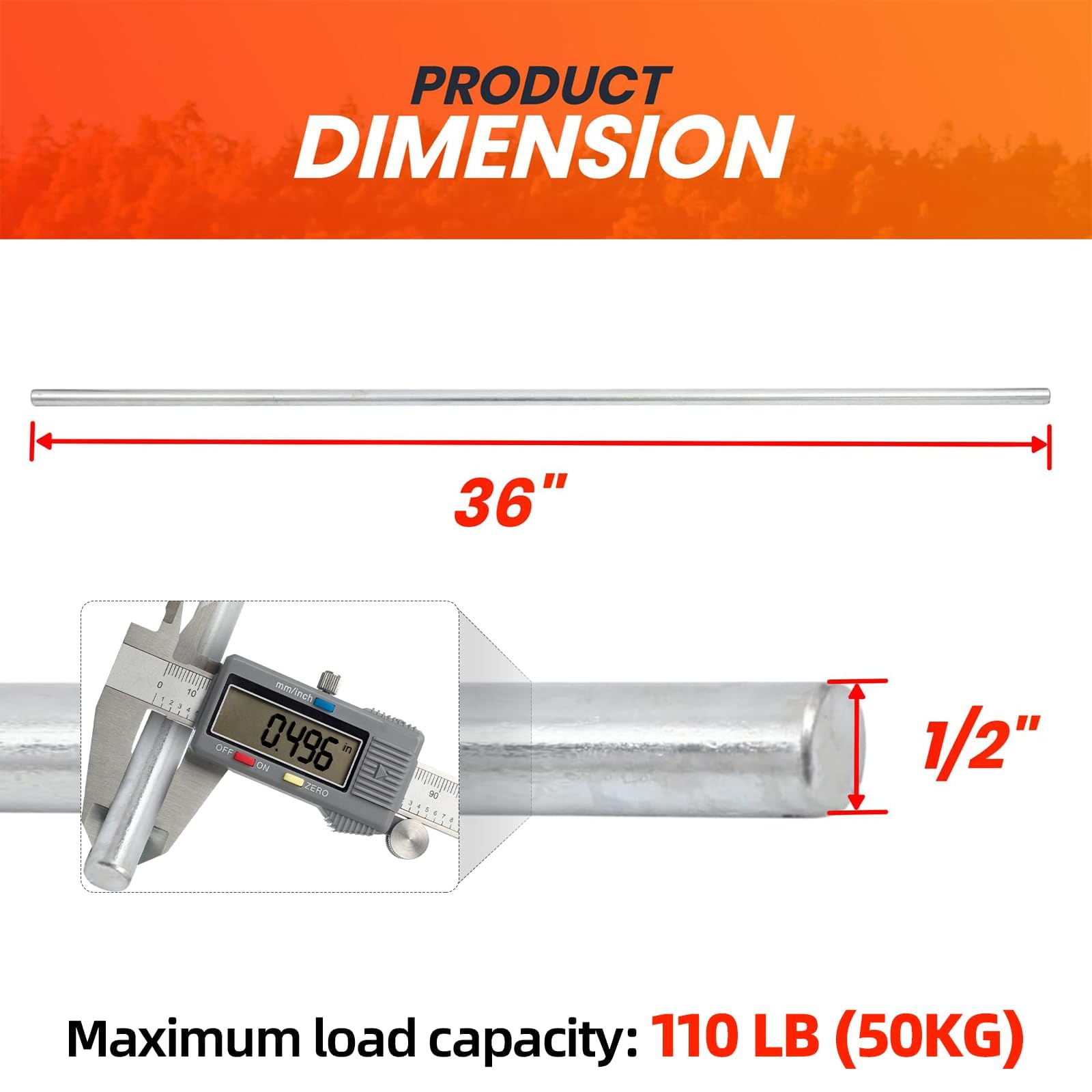 AR-PRO axle rod installed on a hand truck demonstrates sturdy, dependable support.