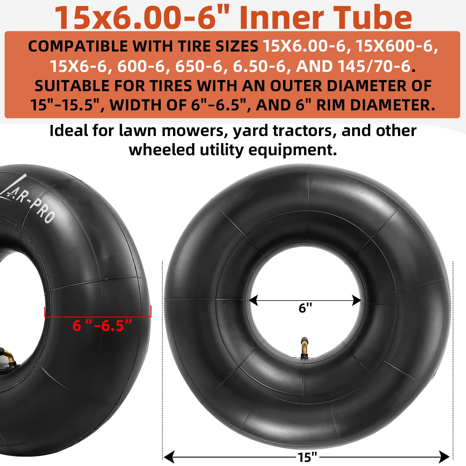 AR-PRO heavy-duty natural rubber inner tube for durable air retention
