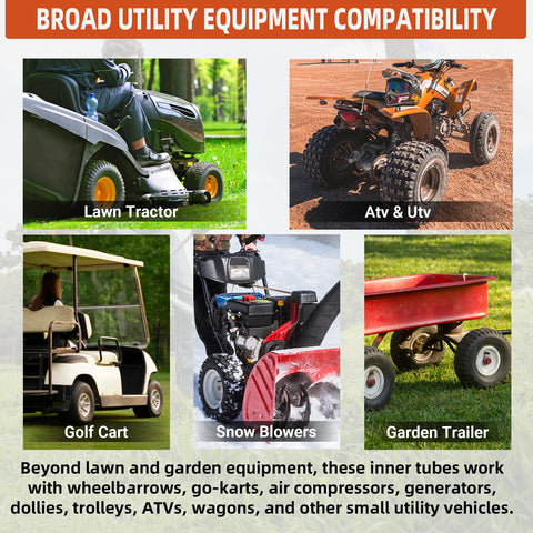 AR-PRO inner tubes compatible with lawn mowers, wheelbarrows, go-karts and more
