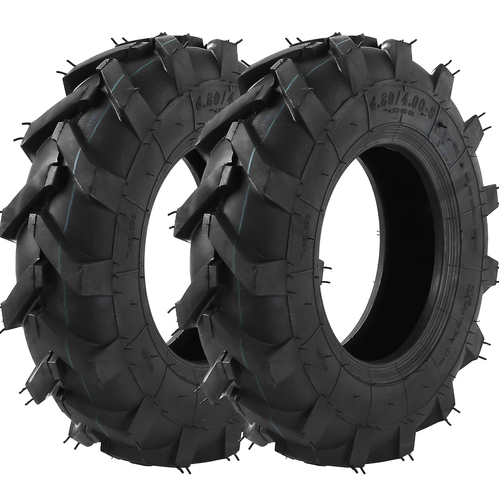 AR-PRO 4.80/4.00-8 tubeless tire side view for lawn equipment and turf stability.