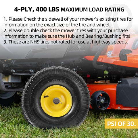 AR-PRO 4-ply pneumatic tire supports heavy yard tasks with versatility.