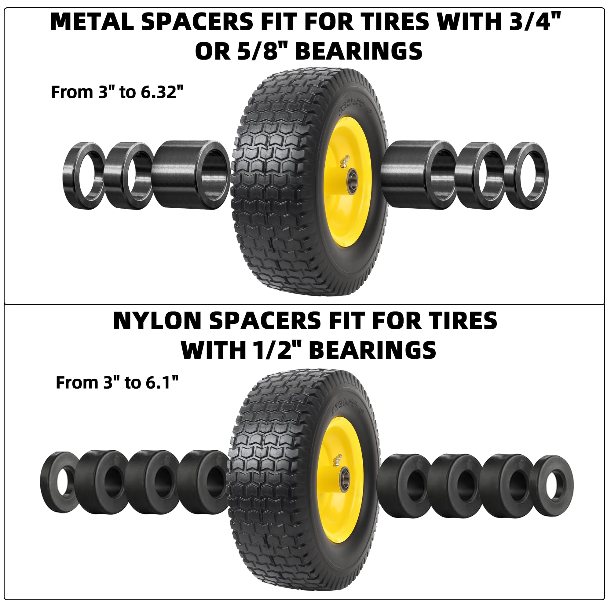 AR-PRO front tire with 400 lb load capacity for stability