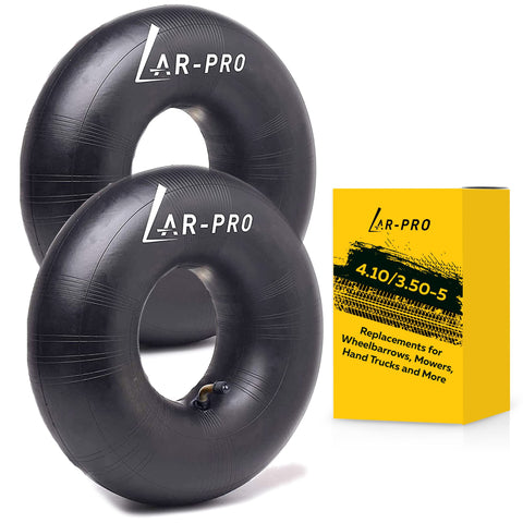 AR-PRO 4.10/3.50-5 inner tube with TR-87 bent valve, 2-pack, ready for rugged jobs.