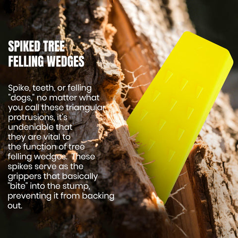 AR-PRO 5.5-inch wedge demonstrating spike grip on stump.
