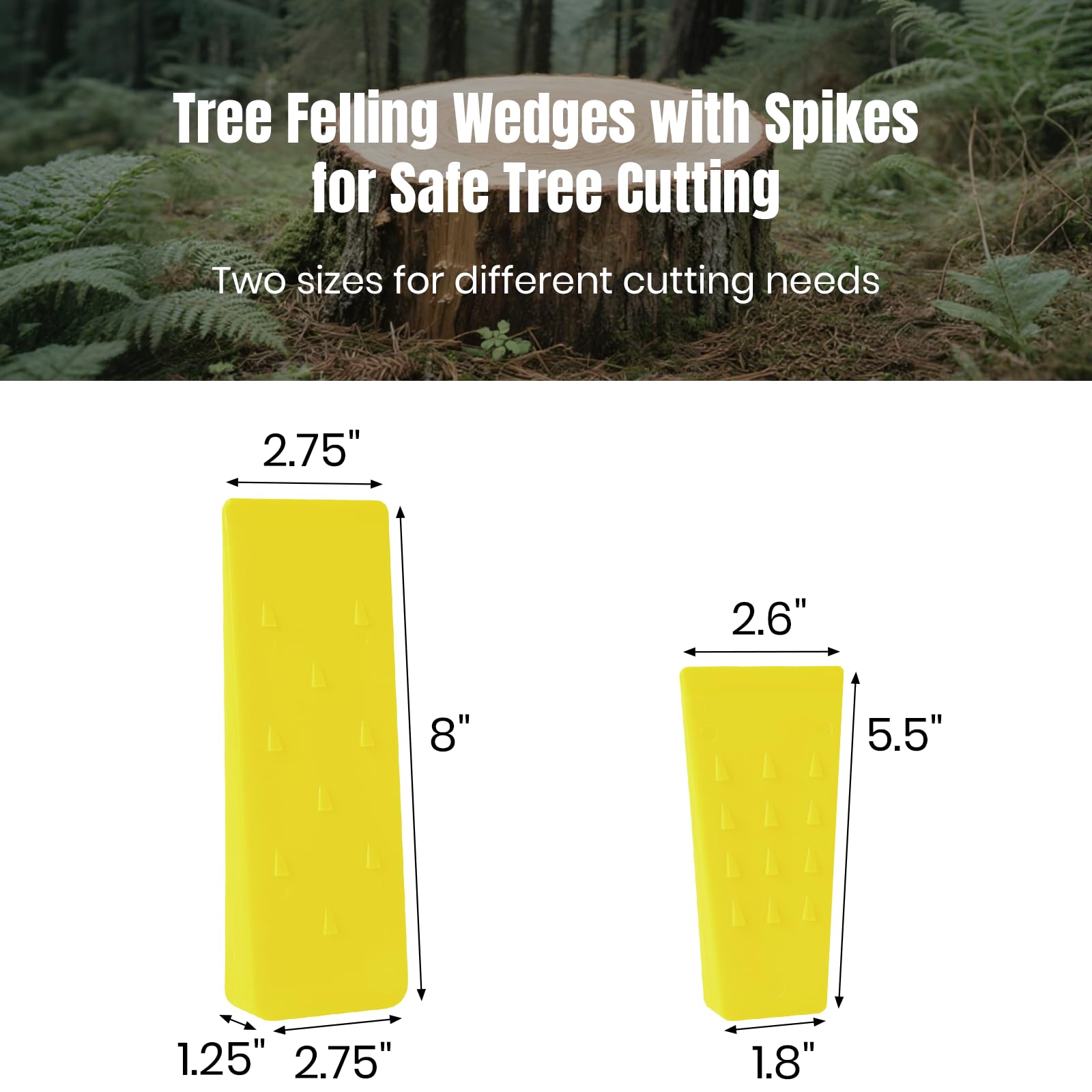 AR-PRO 8-inch wedge shown for large-tree application.
