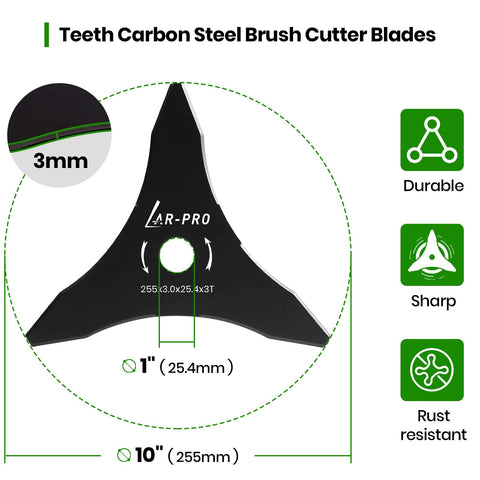 AR-PRO adapter kit includes two blades and two washers for versatile trimmer fit