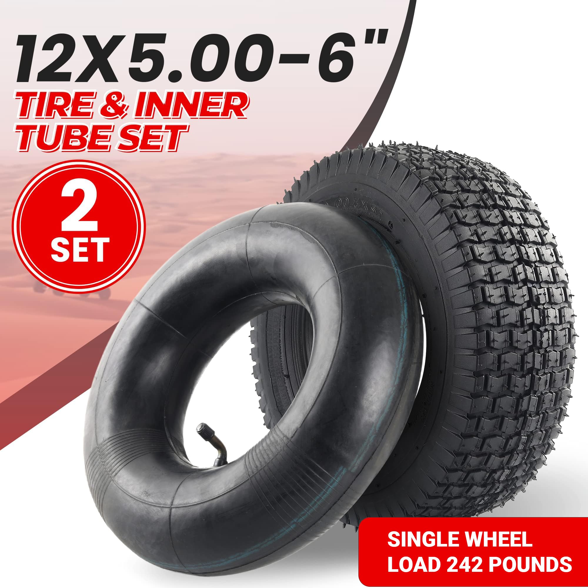 AR-PRO bent-valve-stem inner tubes for easier inflation and airtight seal.