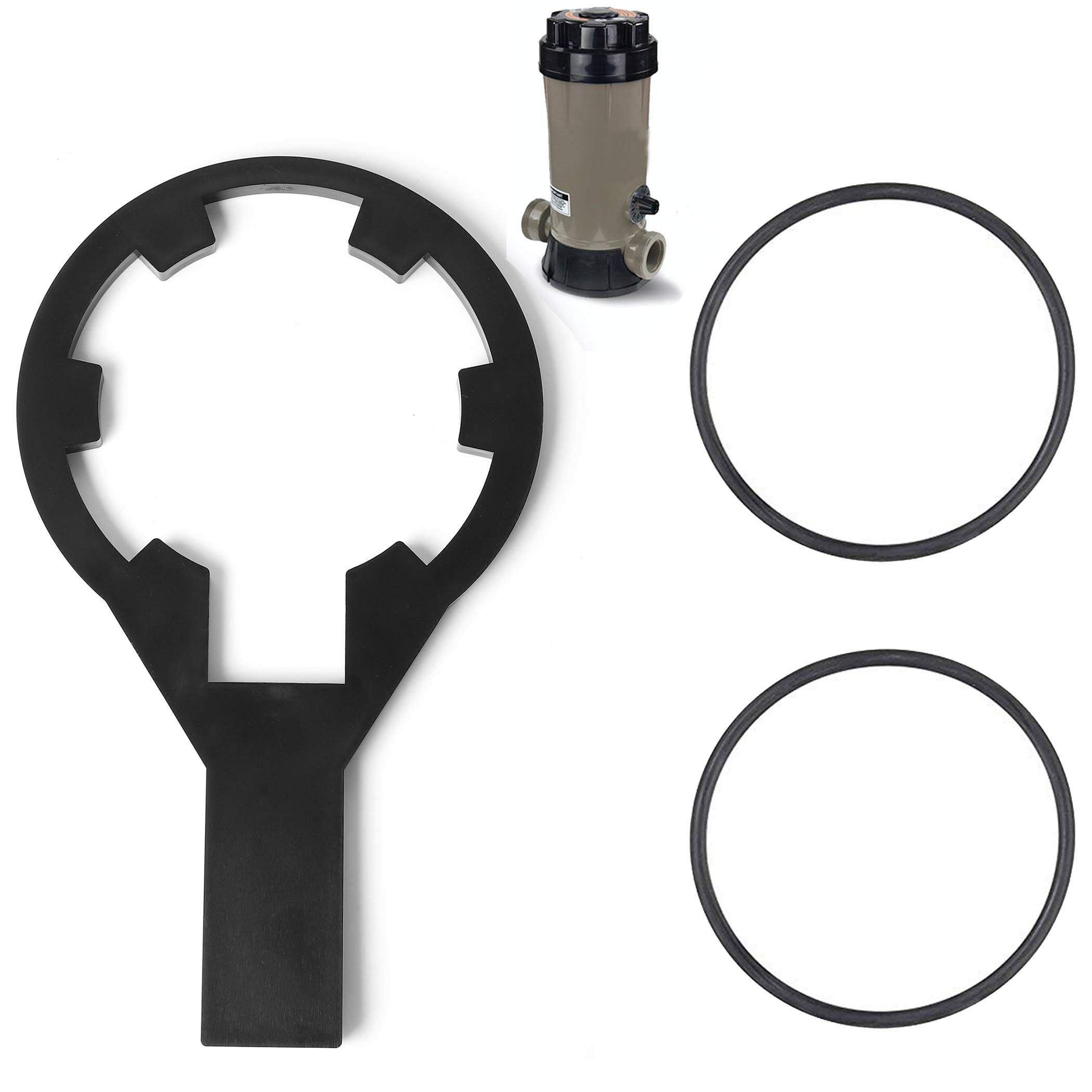 AR-PRO chlorinator wrench opener fits Hayward CL200 lid for easy maintenance.