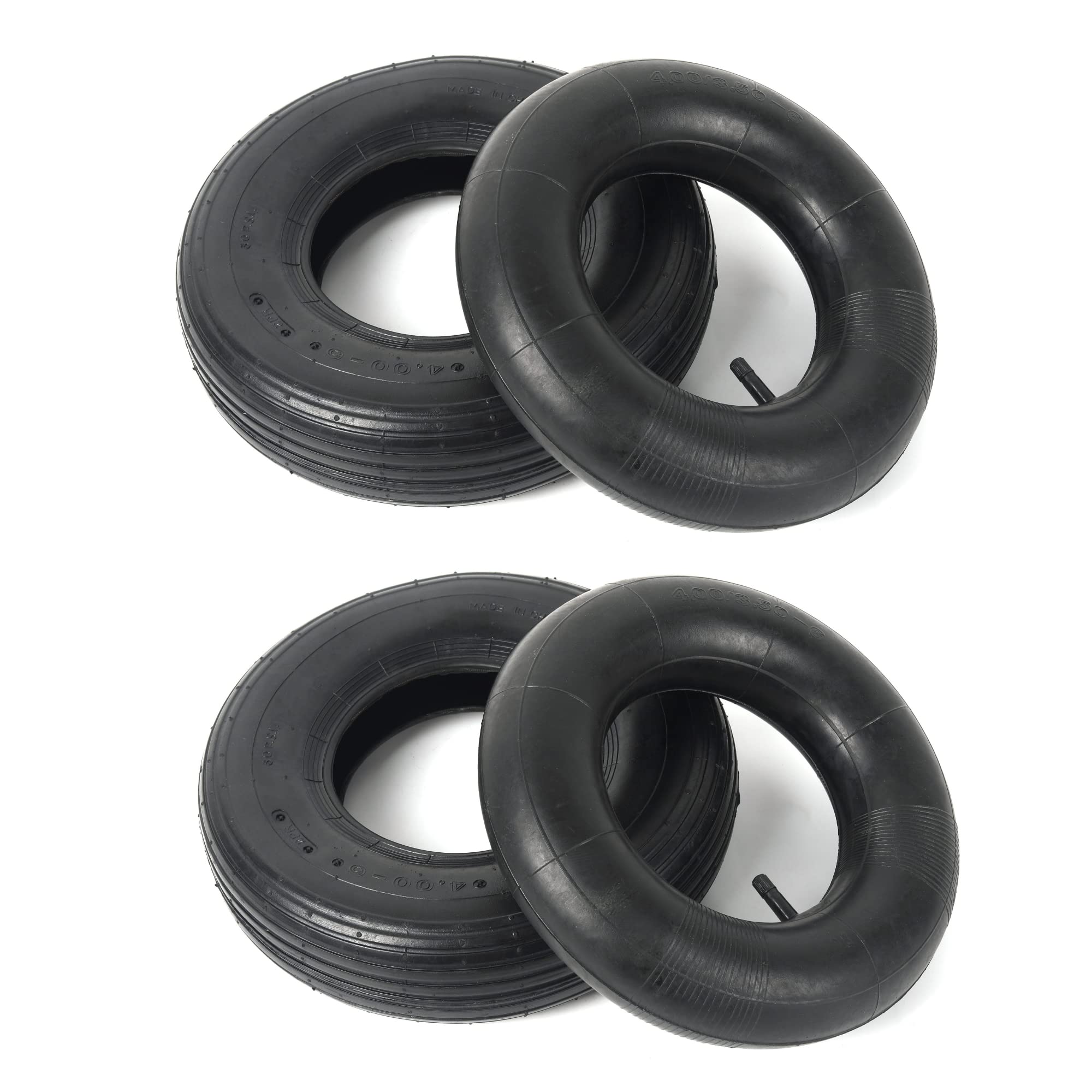 AR-PRO 4-ply rubber tire and tube set boosts durability.