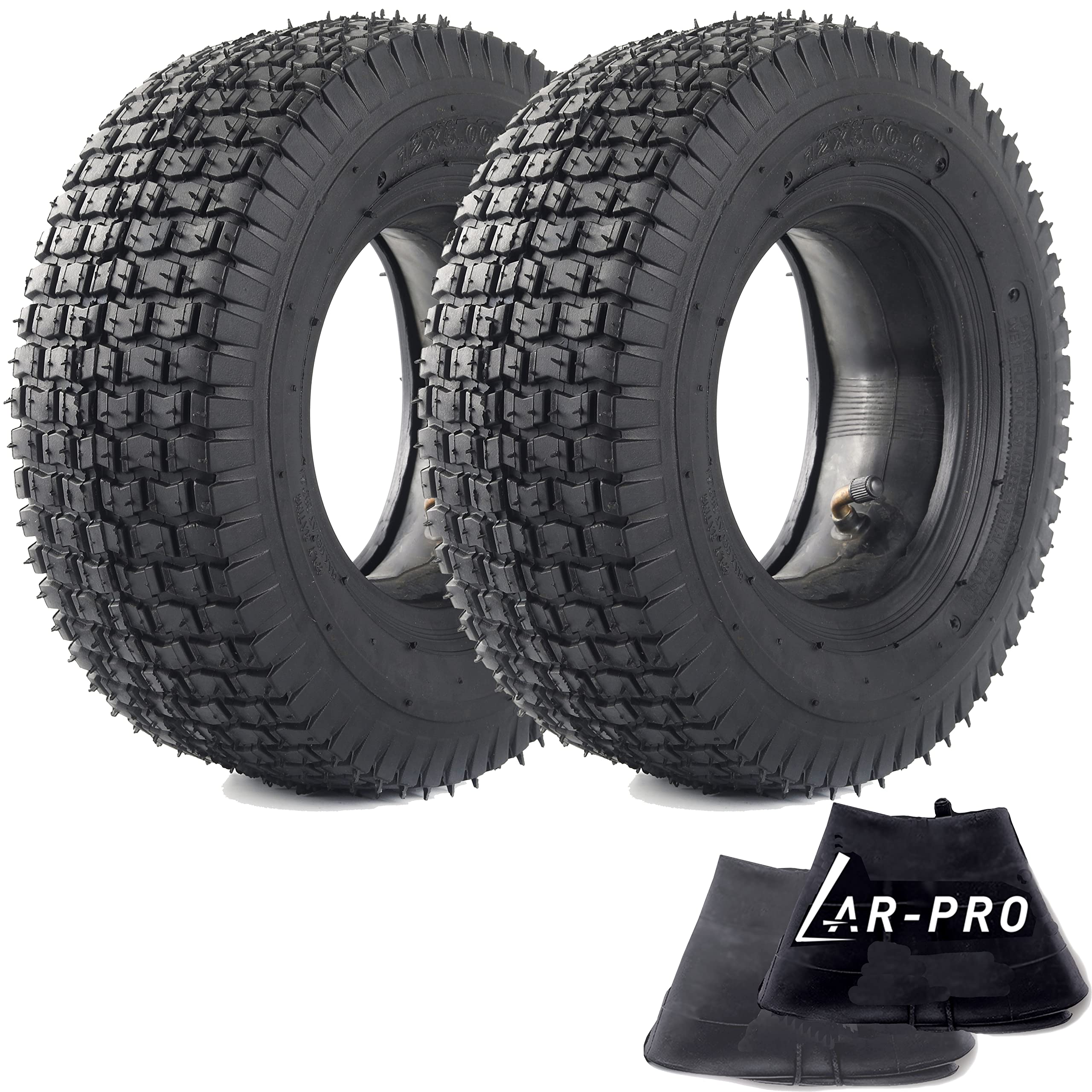 AR-PRO exact replacement 12x5-00-6 tire and tube for dirt quads, durable fit.