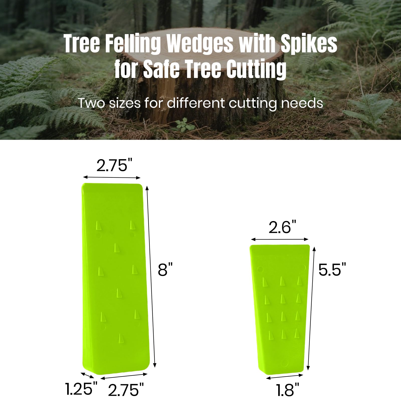 AR-PRO felling dogs close-up gripping stump securely