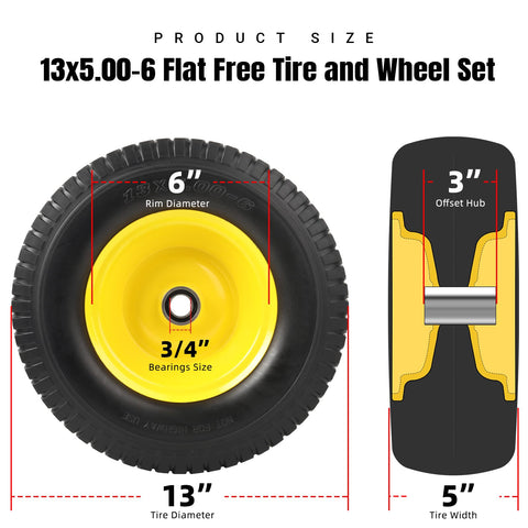 AR-PRO flat-free front tire ready for lawn equipment