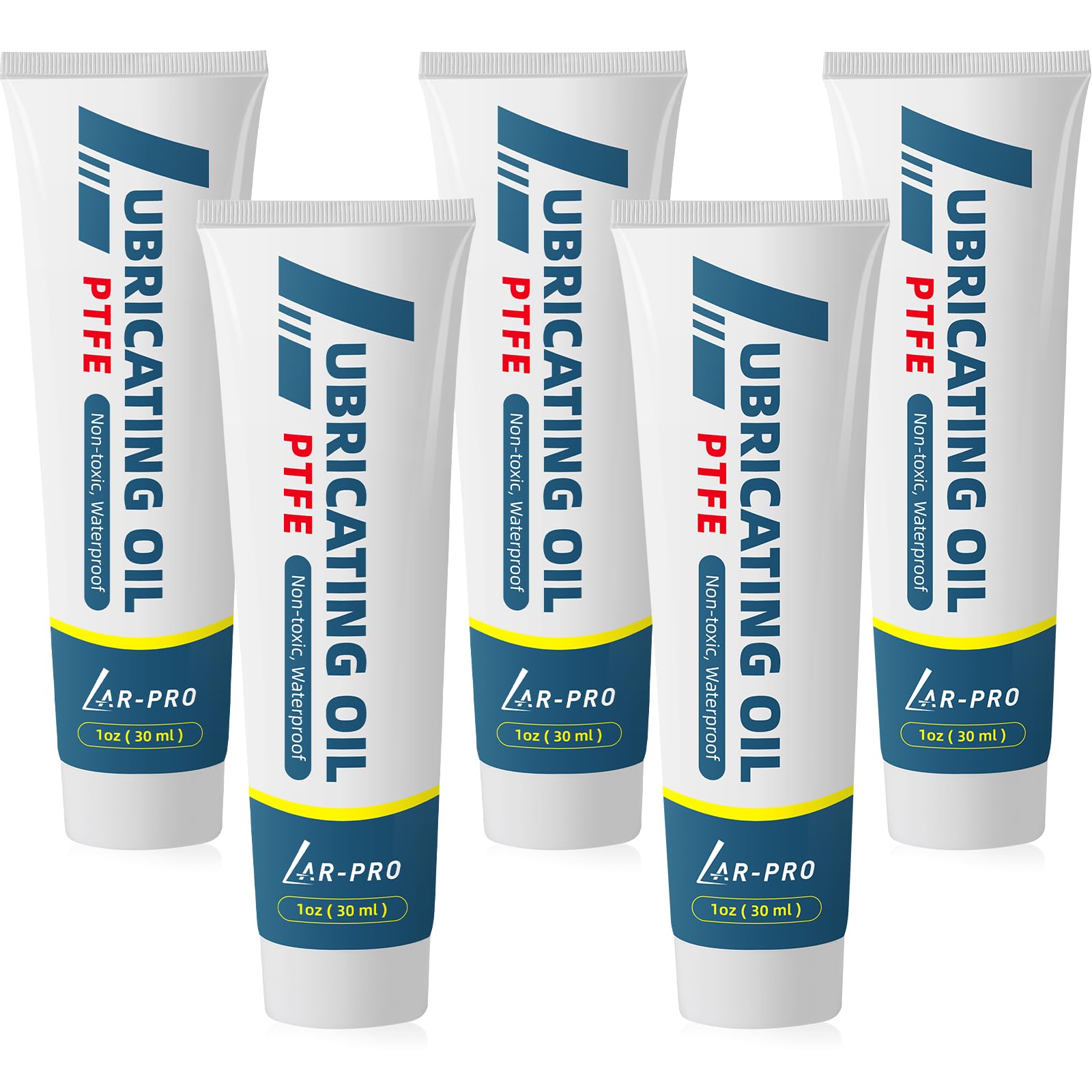 AR-PRO five-pack sealant lubricant tubes for portable pool maintenance.