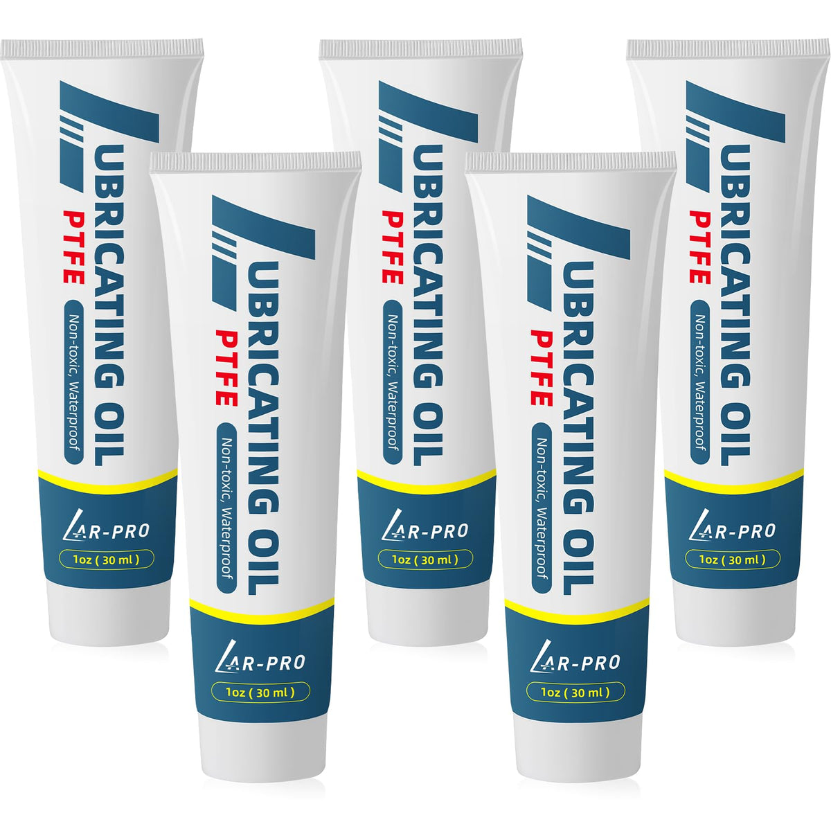 AR-PRO five-pack sealant lubricant tubes for portable pool maintenance.