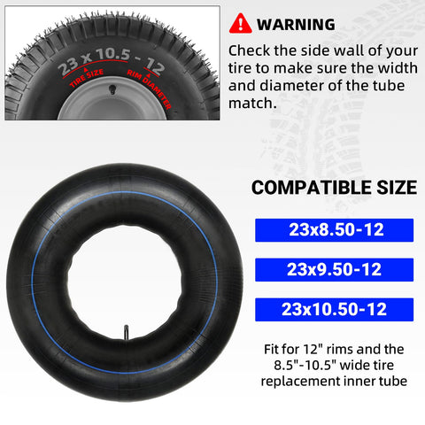 AR-PRO inner tube 23x9.50-12 with straight valve for ATVs