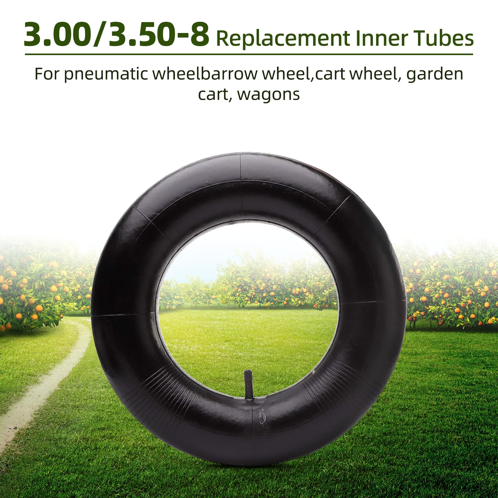 AR-PRO heavy-duty rubber inner-tube for 8-inch rims, built for rugged yard use