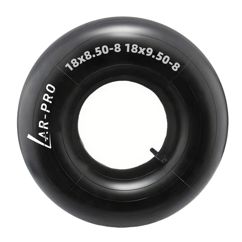 AR-PRO inner tube 18x8.50-8, top view, durable butyl construction for ATV and golf carts.