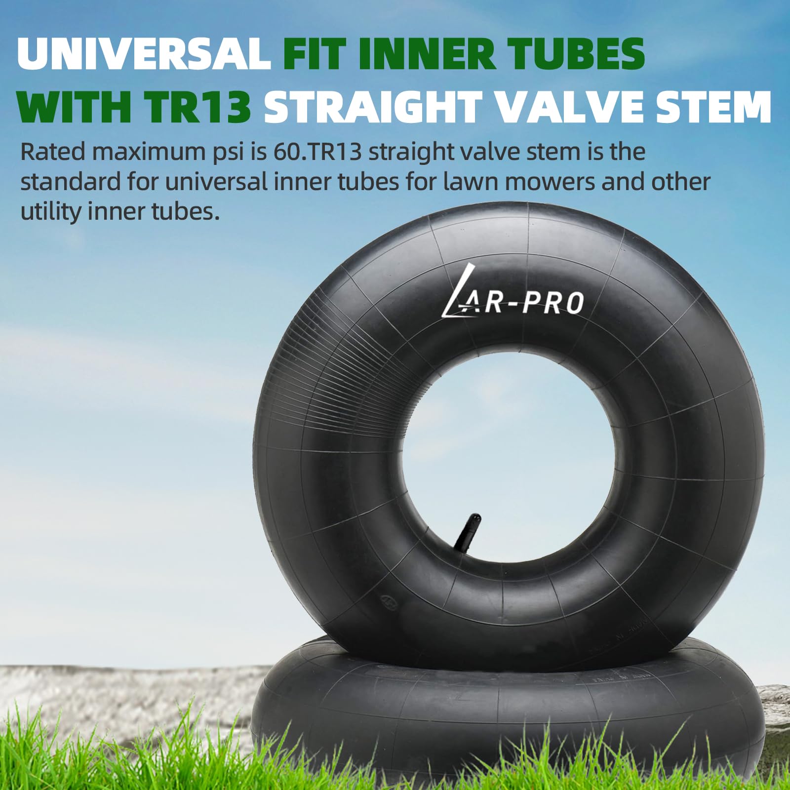 AR-PRO heavy-duty inner tube rated up to 30 psi for durability