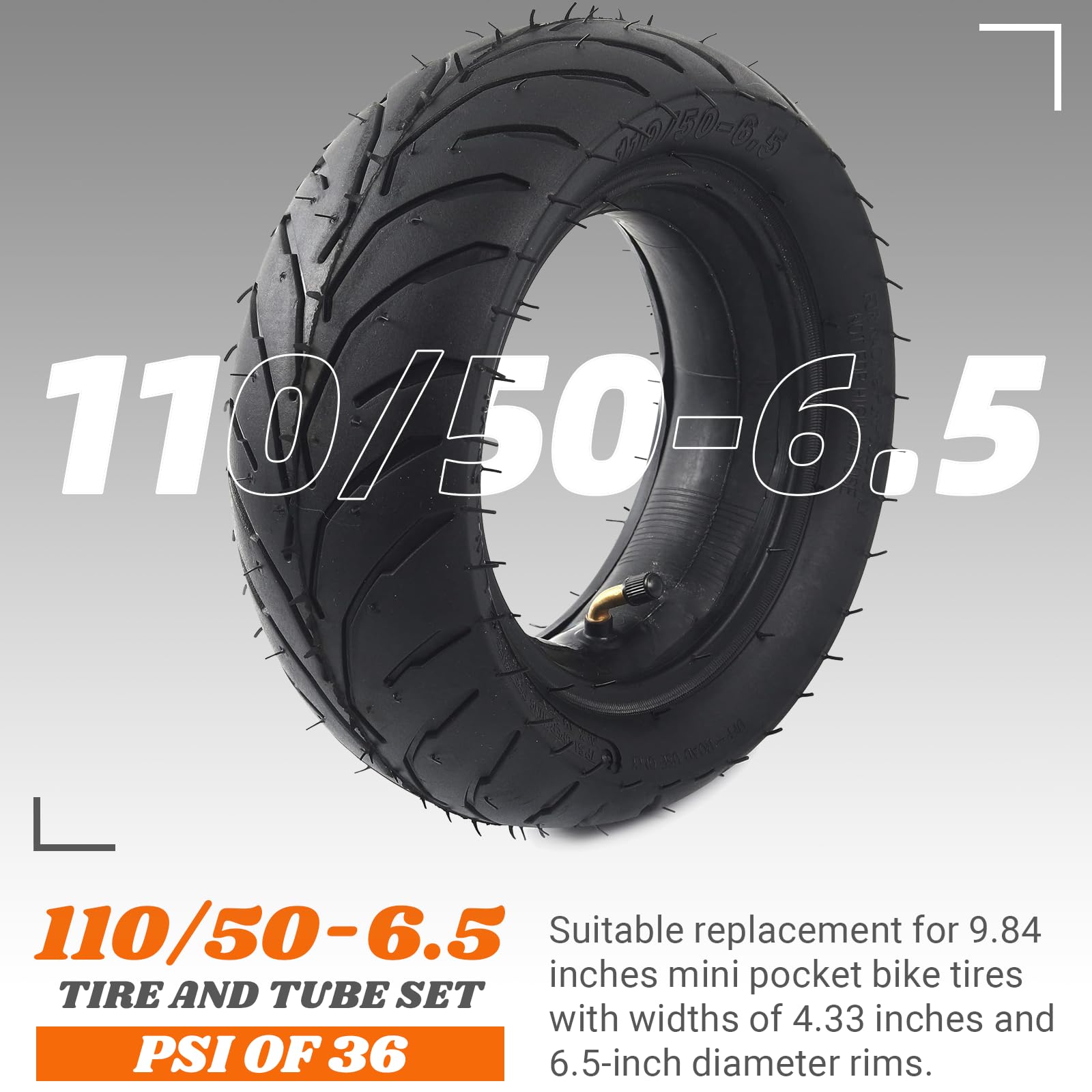 AR-PRO heavy-duty inner tube designed for puncture resistance on mini bikes.