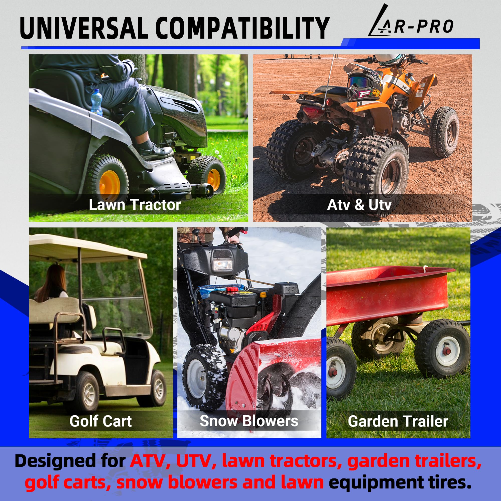 AR-PRO 4x thicker butyl inner tube for rugged terrain puncture resistance.