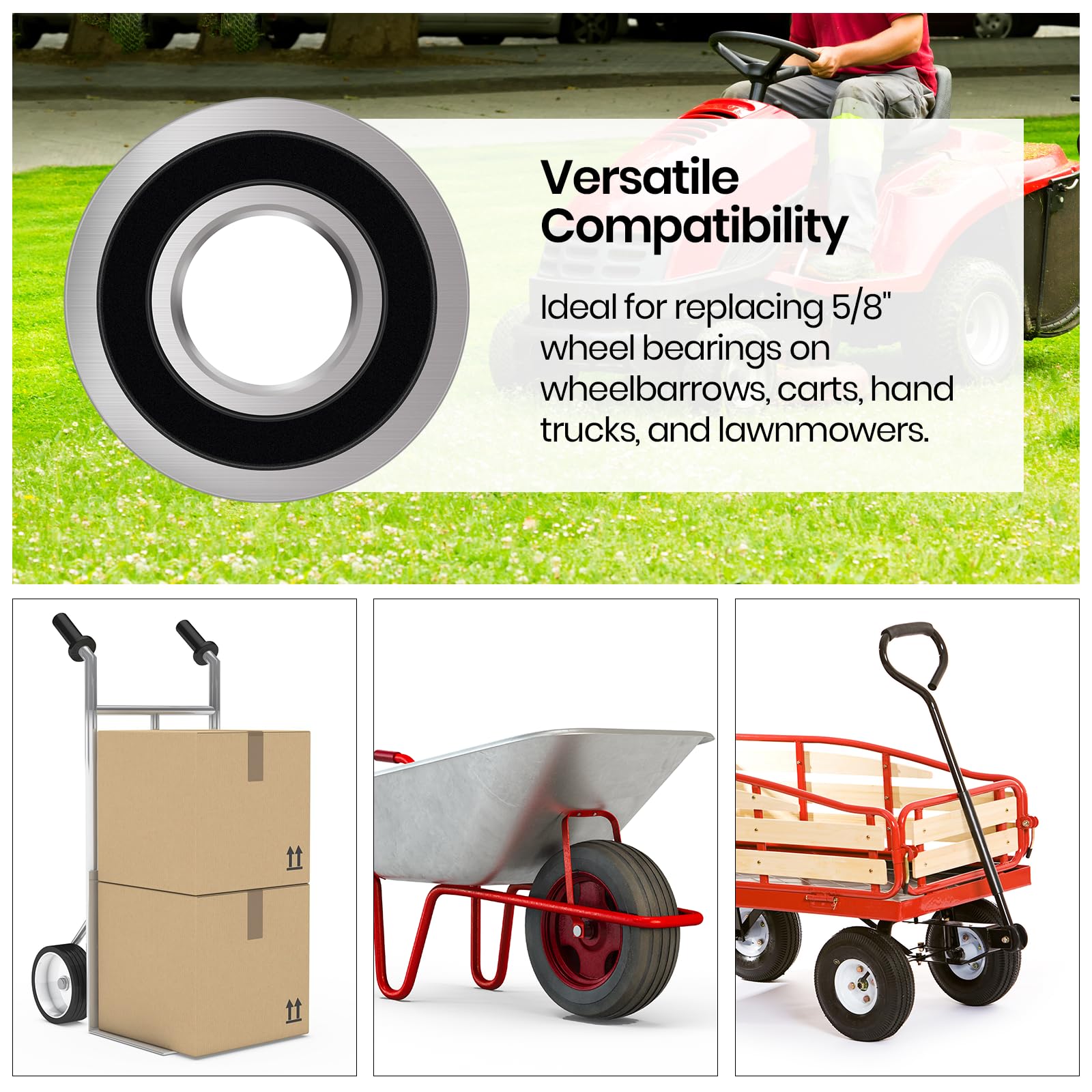 AR-PRO lawnmower bearing replacement for durable, reliable rolling
