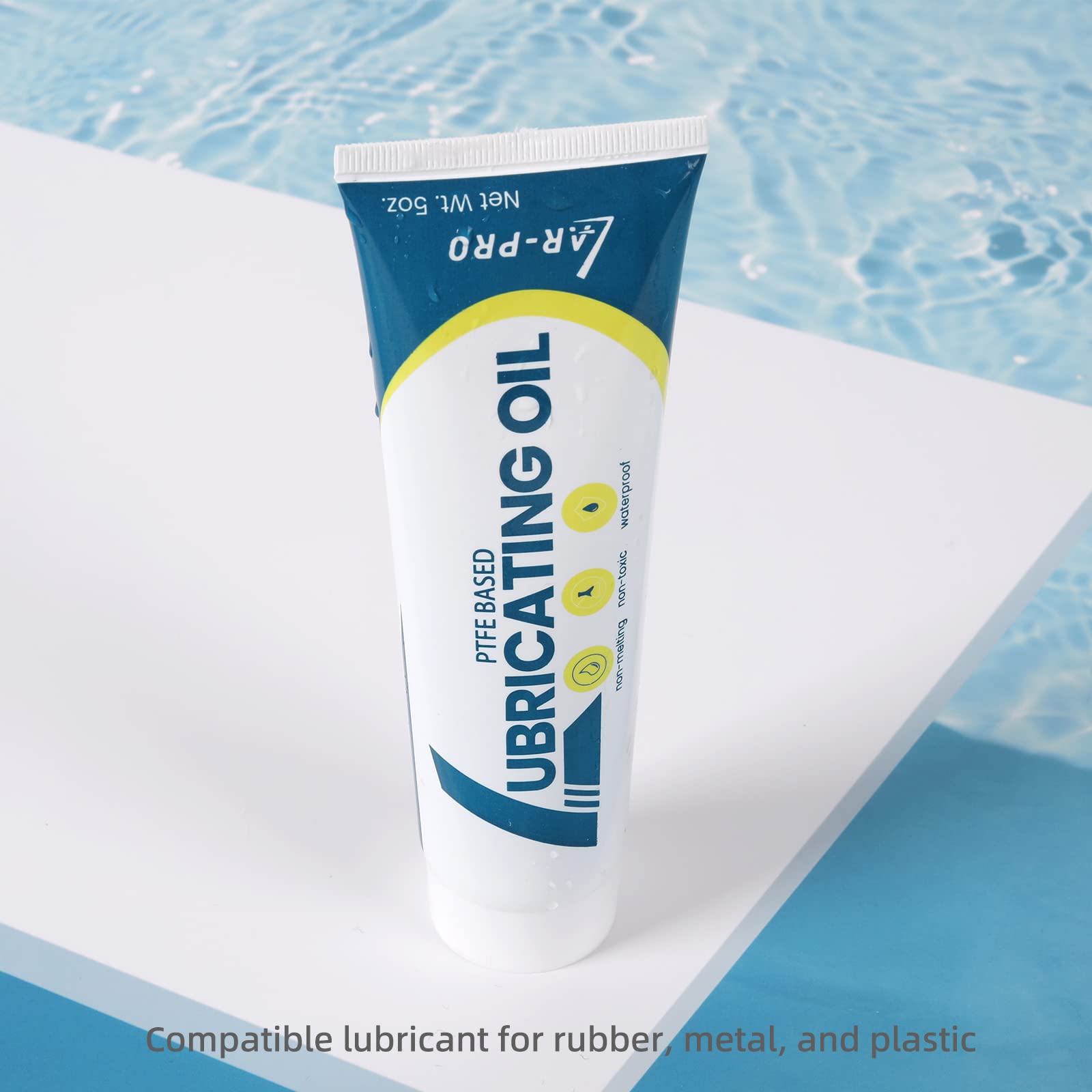 AR-PRO silicone-sealant lubricant demonstrates multiple-use application in faucets and cartridges.