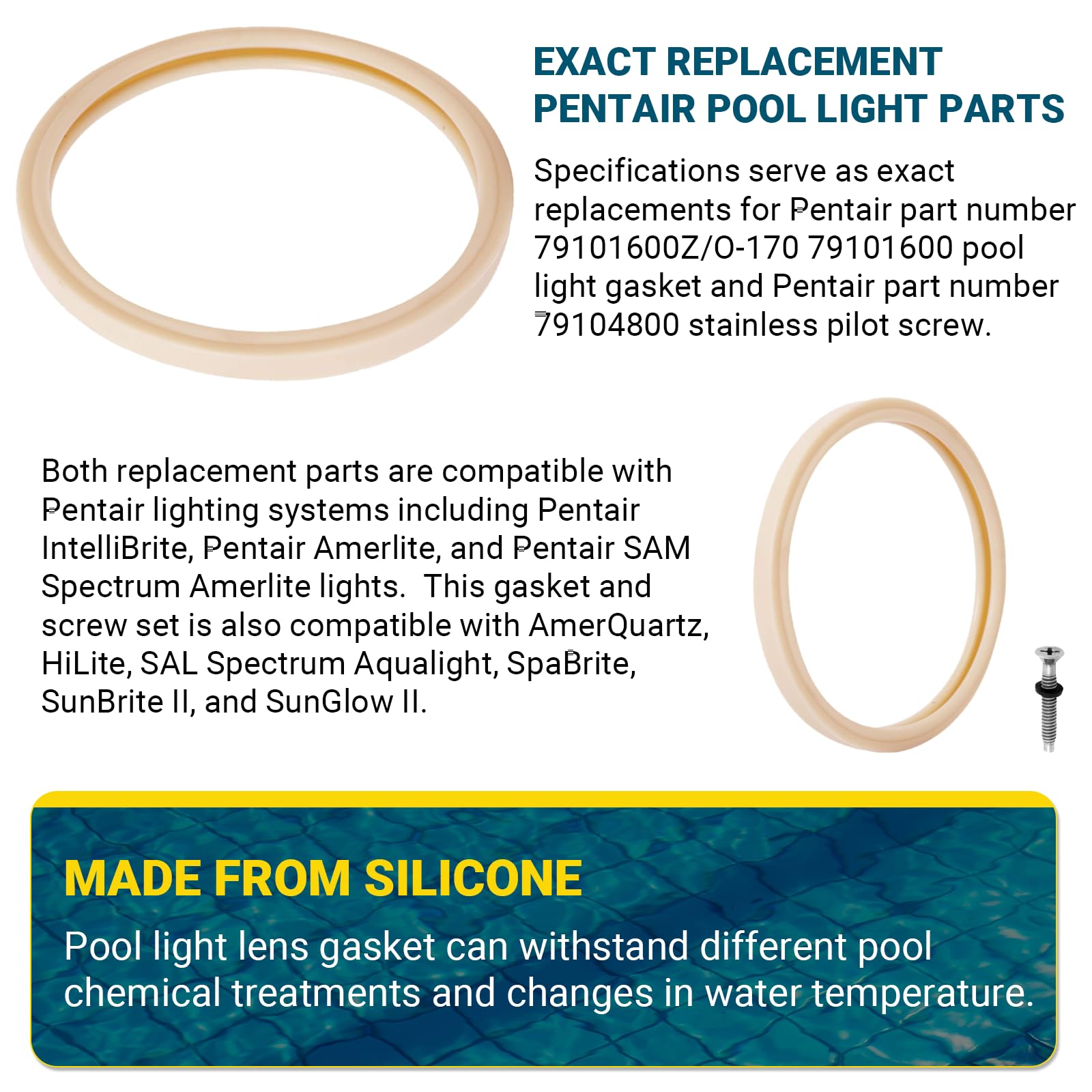 AR-PRO Pentair-compatible light parts for quick, reliable replacement.