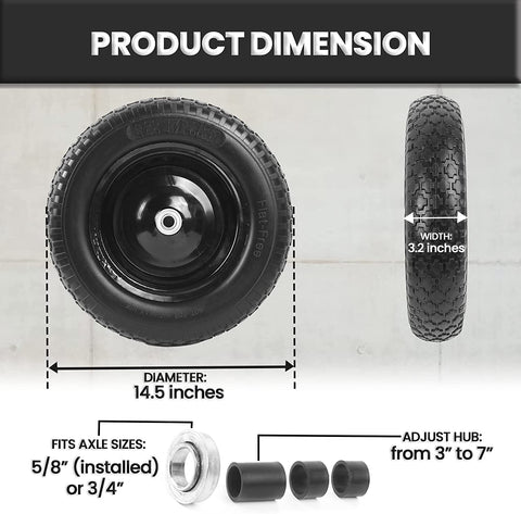 AR-PRO polyurethane foam tire non-marking and weather resistant