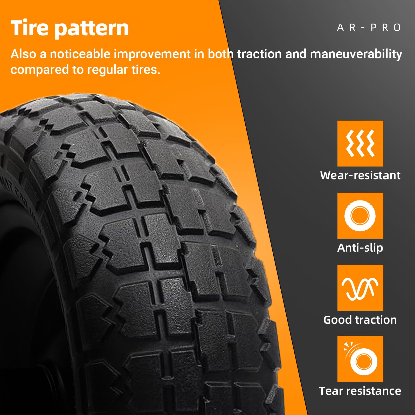 AR-PRO polyurethane foam core offers durable, puncture-resistant performance.