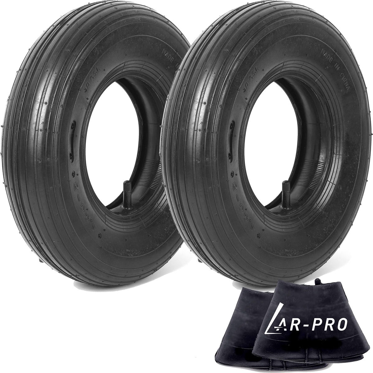 AR-PRO replacement tire 13x4.00-6 offers reliable grip for wheelbarrows and carts.