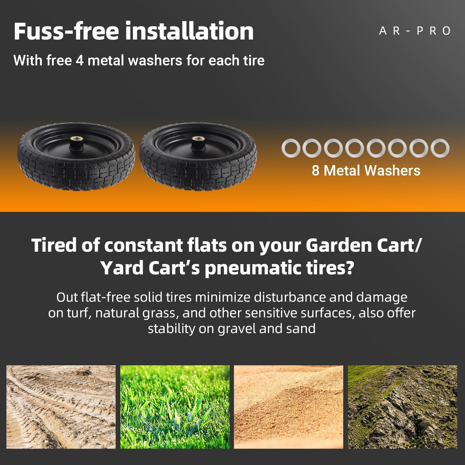 AR-PRO rubber-sealed carbon bearing resists dust and water