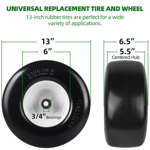 AR-PRO smooth turf tread tire ideal for gentle lawn mowing.