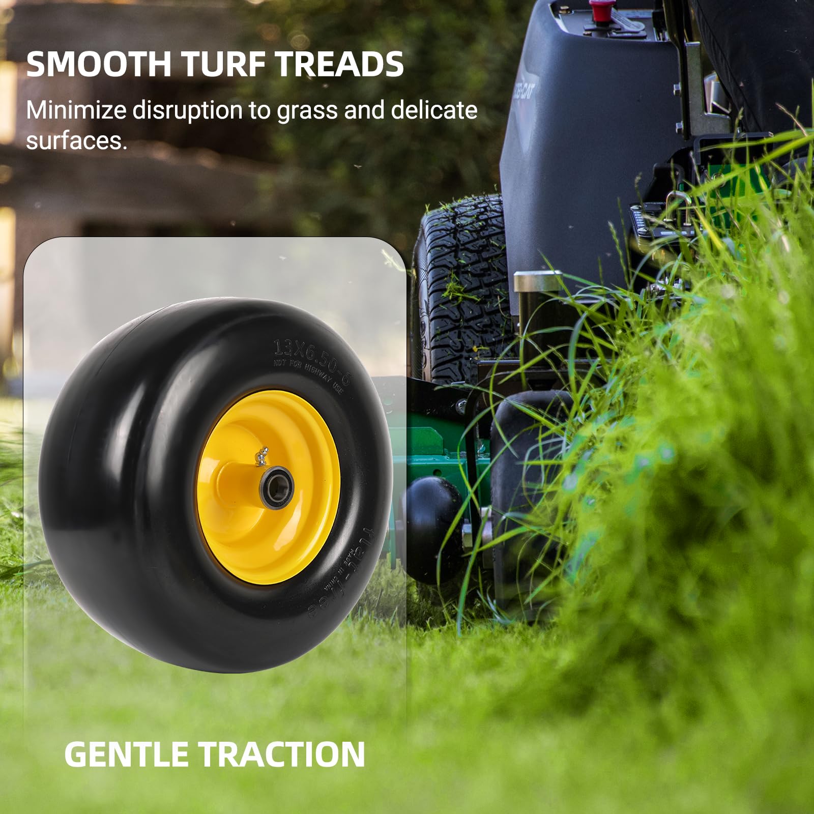AR-PRO smooth turf tread ideal for lawn mower use on grass