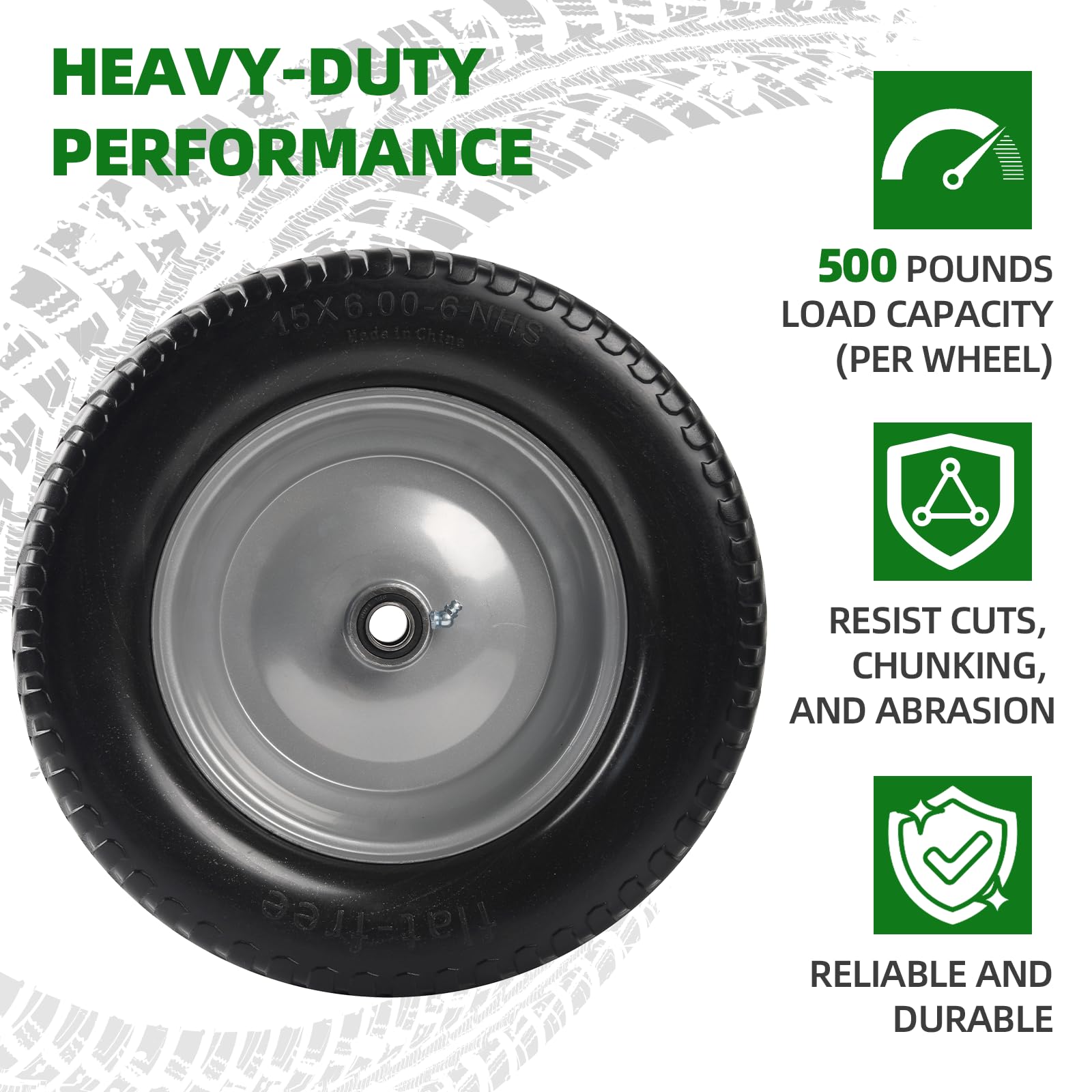 AR-PRO solid polyurethane foam tire for year-round use