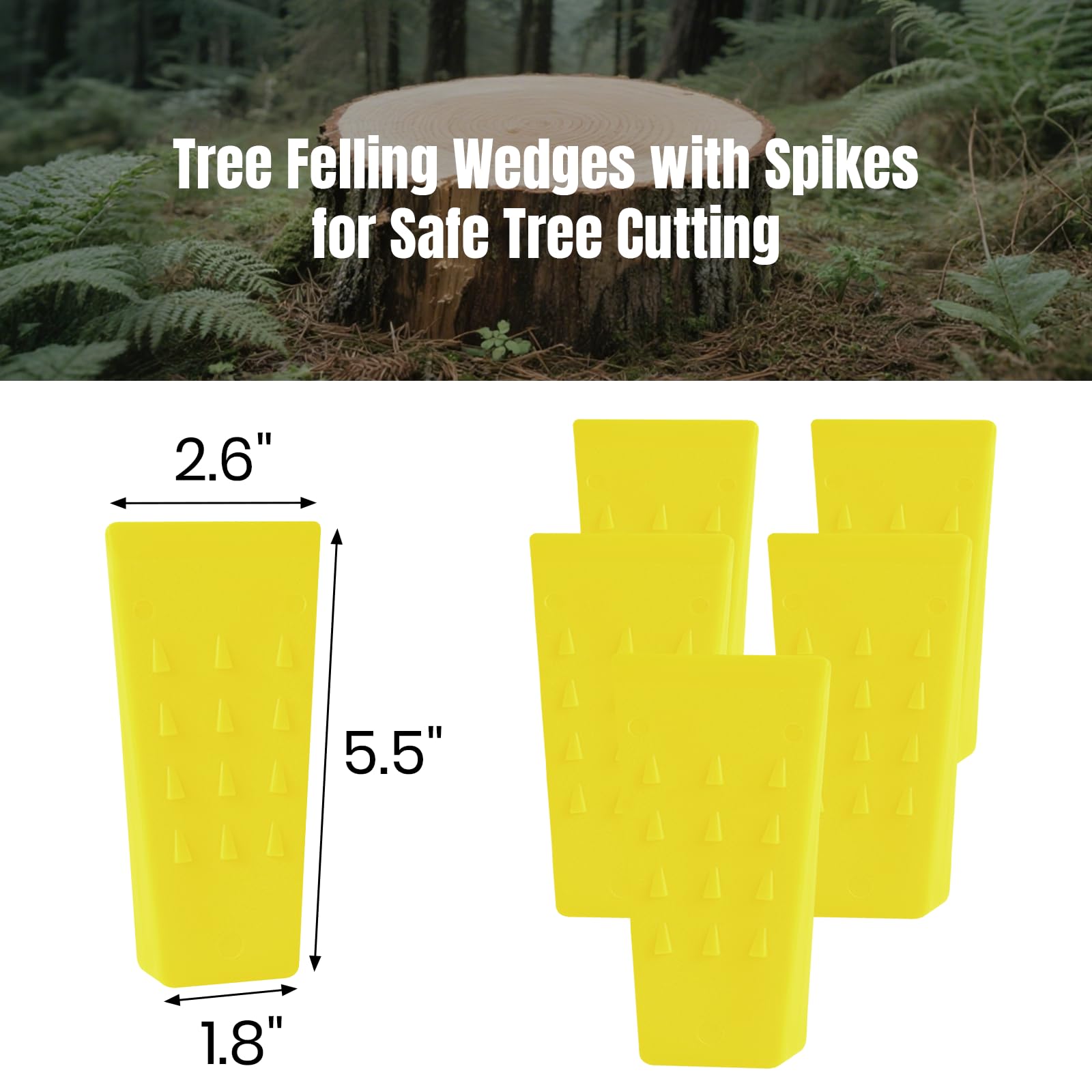 AR-PRO spiked wedge teeth grip stump to prevent back-out and improve control.