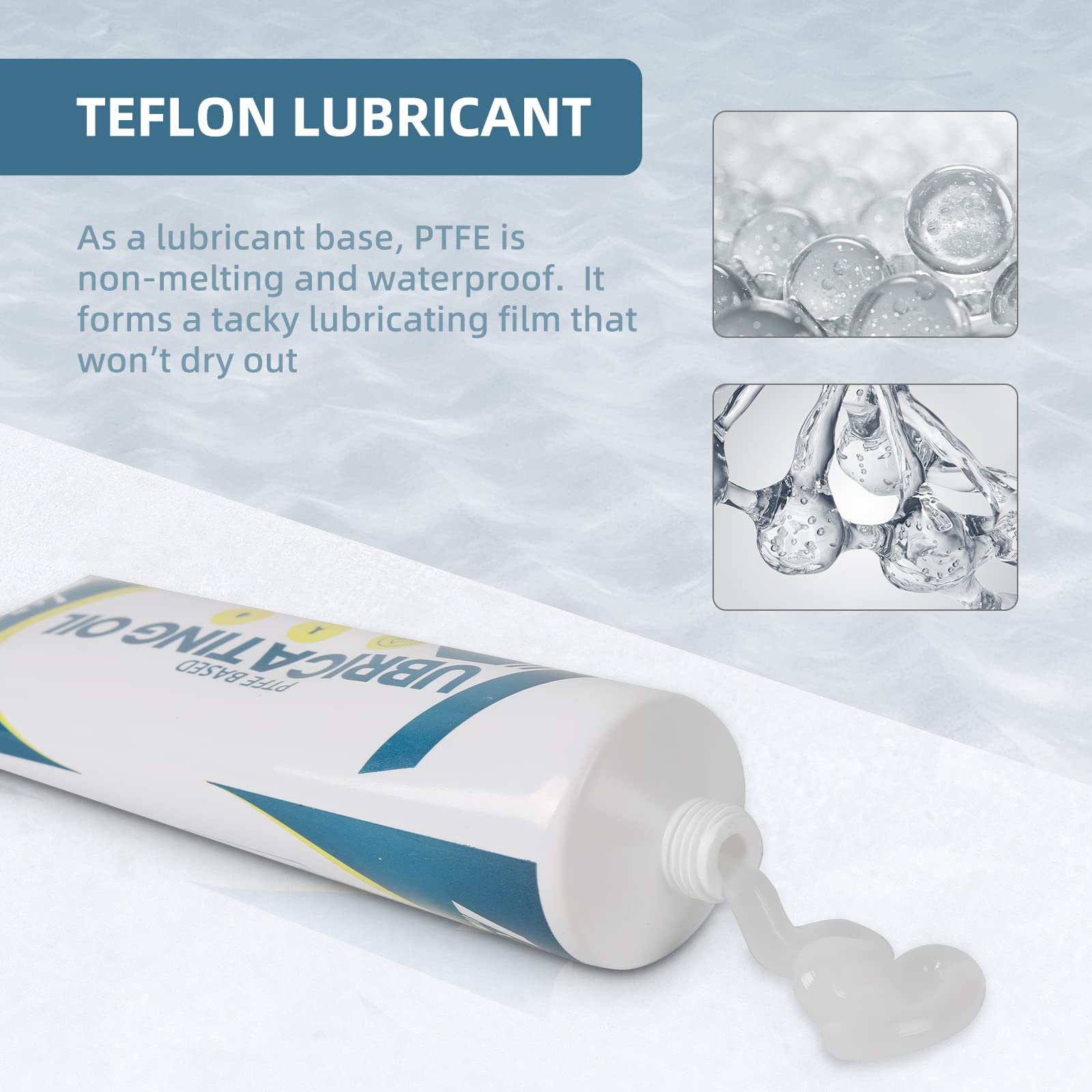 AR-PRO long-lasting pool lube on valve stem resists drying.