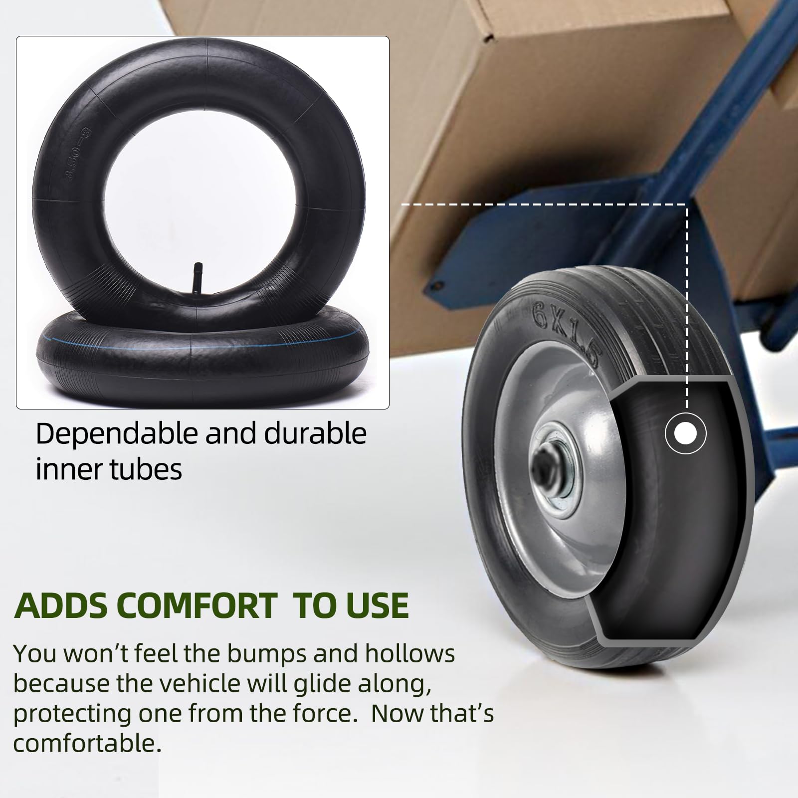 AR-PRO thick-wall inner-tube absorbs shocks for a smoother ride