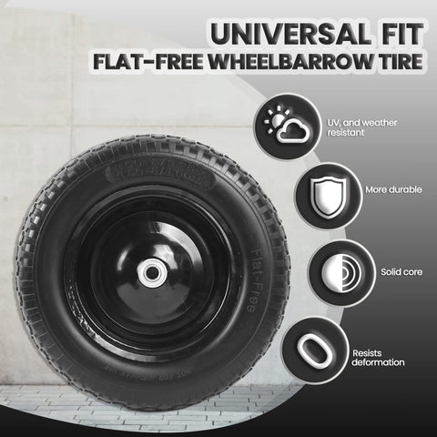 AR-PRO tire with 3 inch hub length shown for stable axle fit
