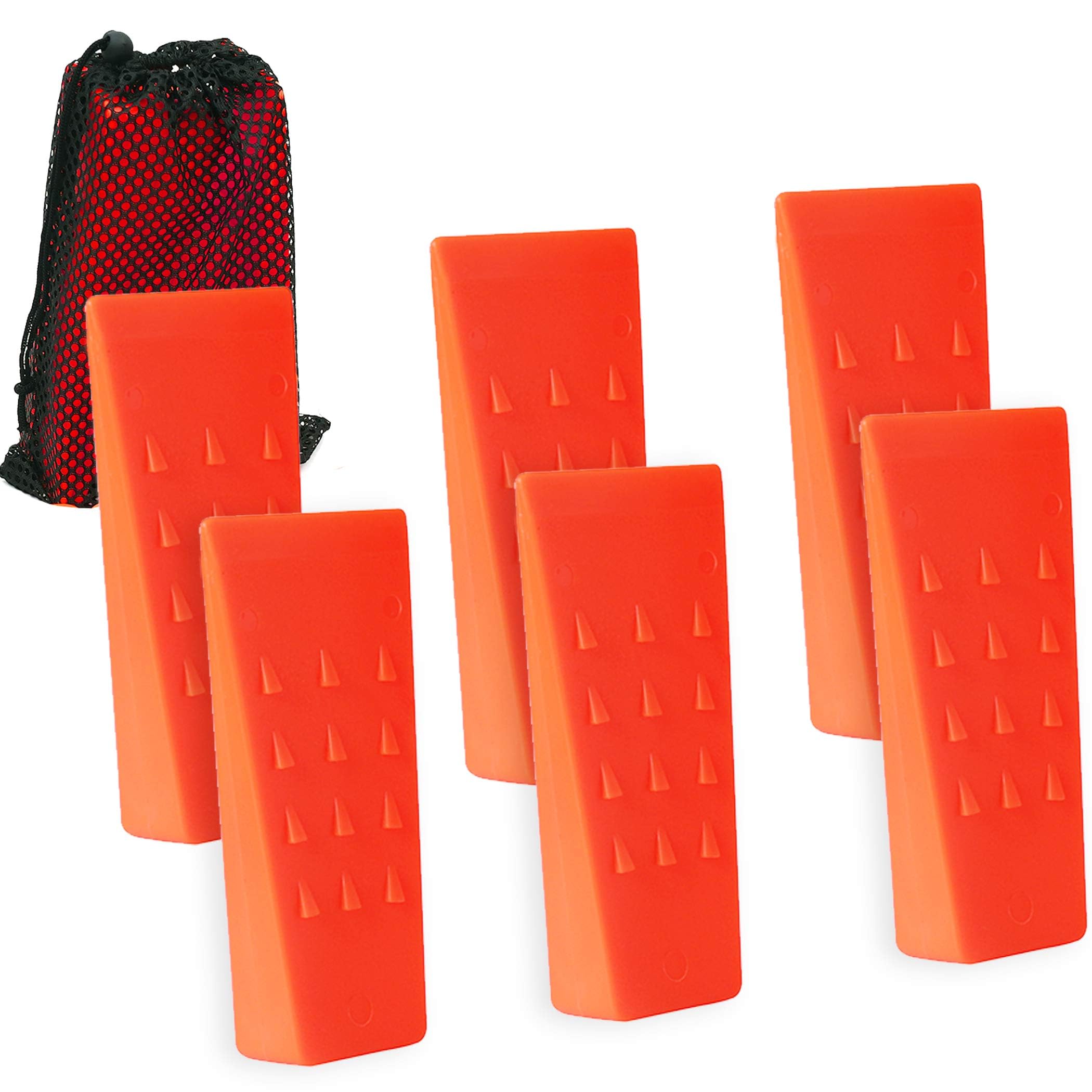 AR-PRO tree felling wedges with spikes for secure grip and precise direction.