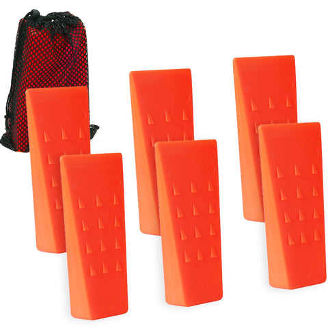 AR-PRO tree felling wedges with spikes for secure grip and precise direction.