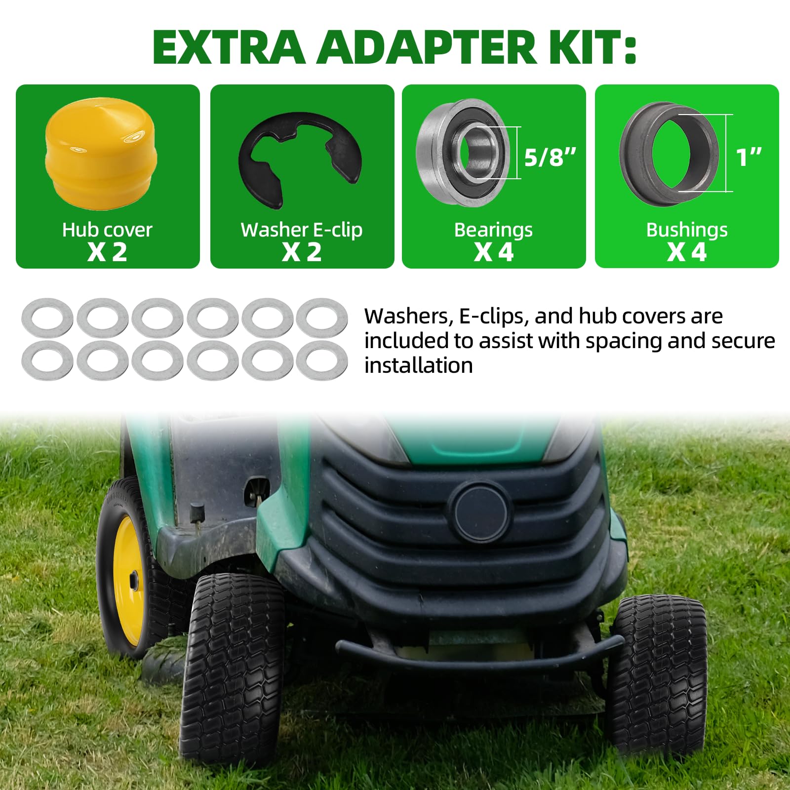 AR-PRO turf-tread design minimizing turf disruption during mowing