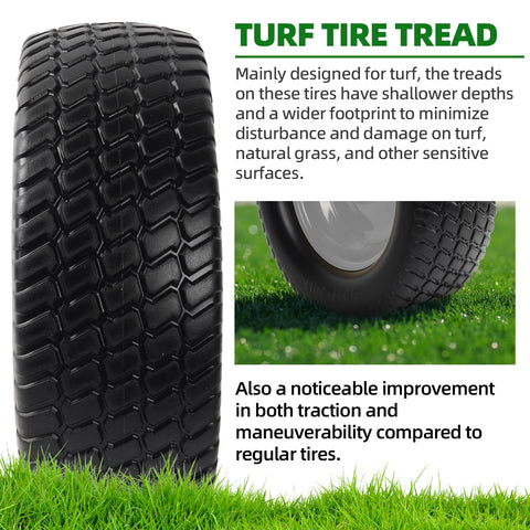 AR-PRO turf-tread design minimizes grass disruption