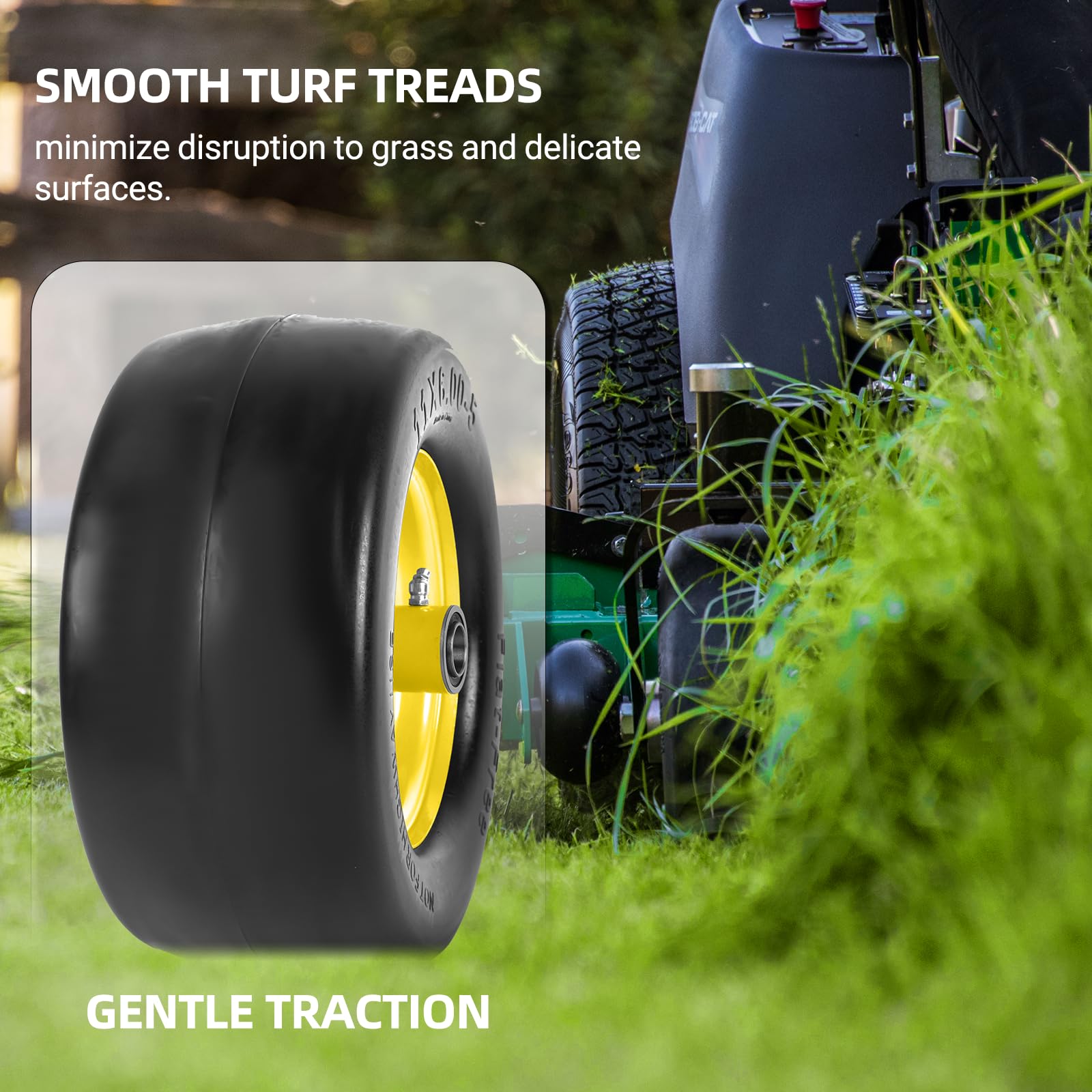 AR-PRO two-pack flat-free tires with rims for easy replacement