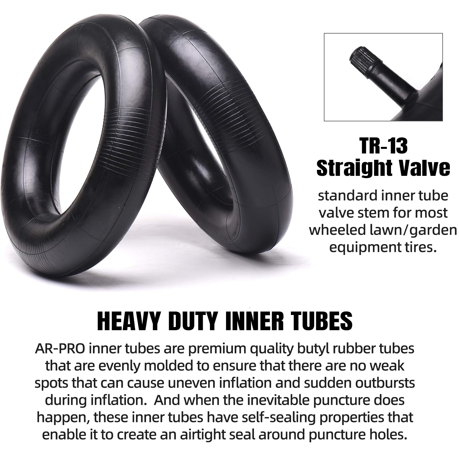 AR-PRO two tires and two tubes packaging highlighting quick replacements