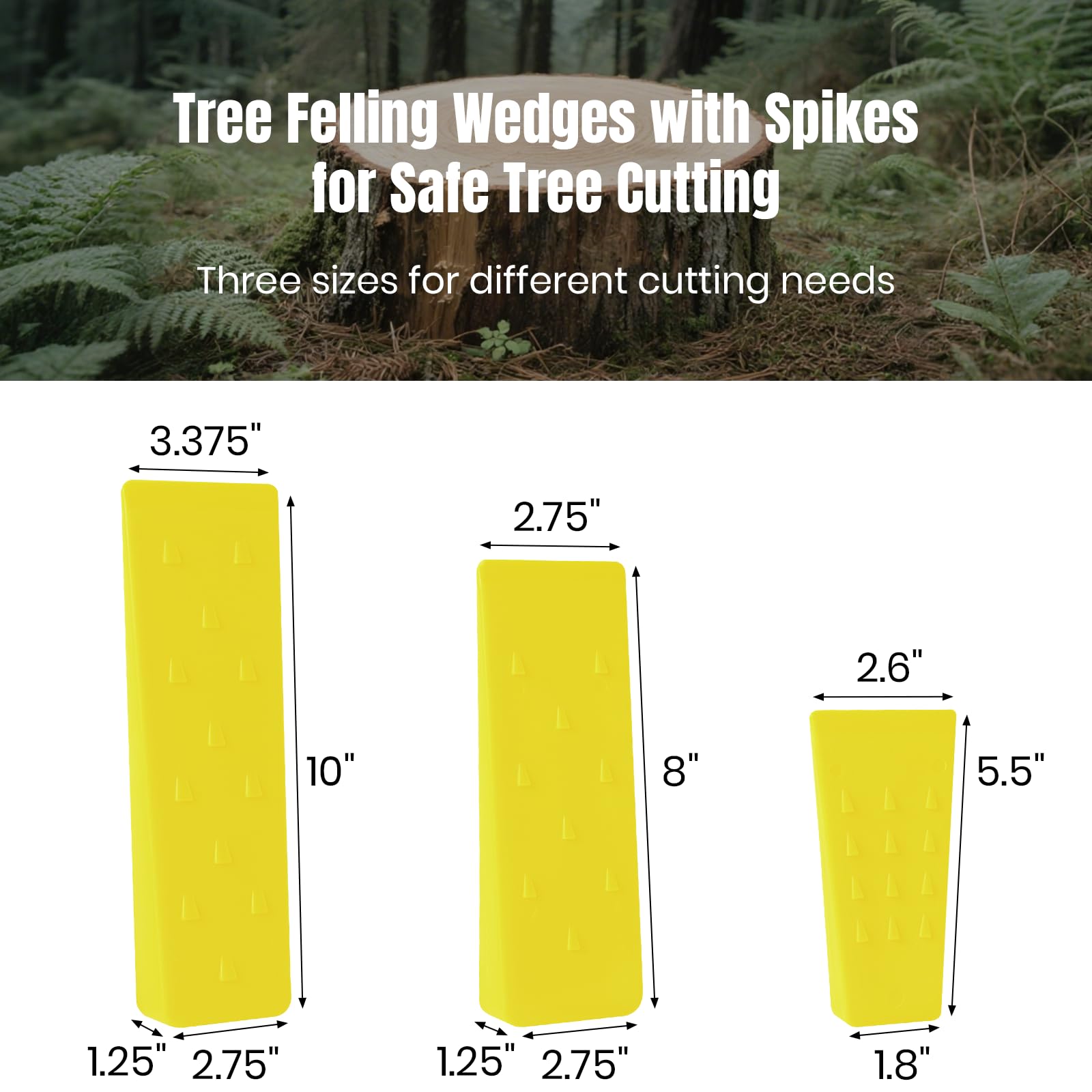 AR-PRO 8-inch wedge in use for medium-sized tree felling.