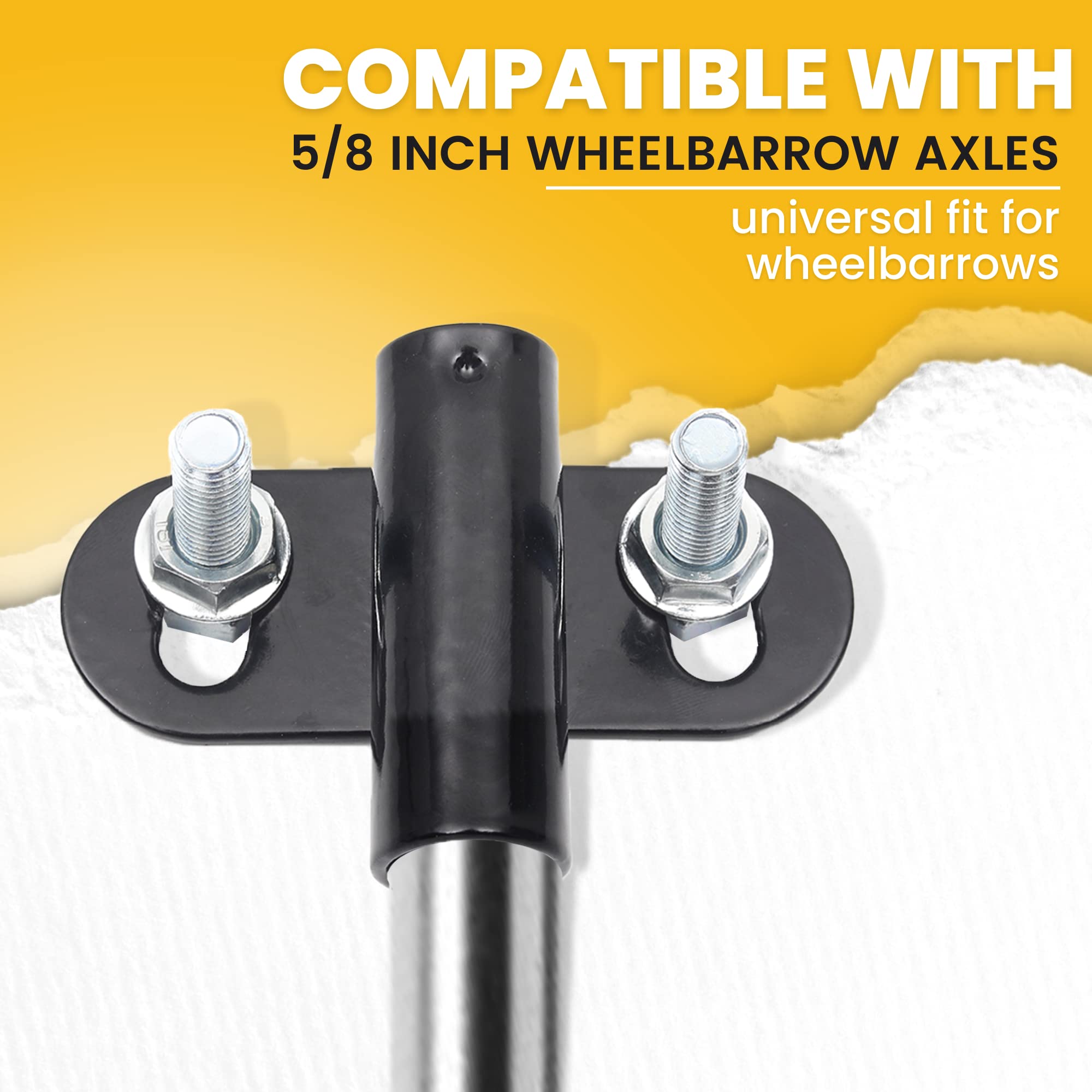 AR-PRO compatible with 5/8-inch axles—reliable fit for common wheelbarrow models.