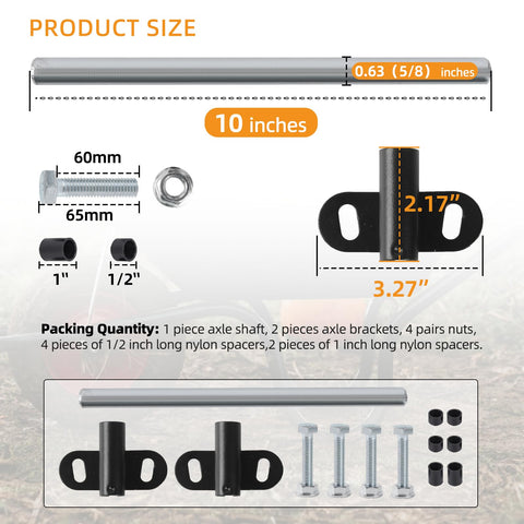 AR-PRO wheelbarrow brackets with top stoppers ensure secure axle fit