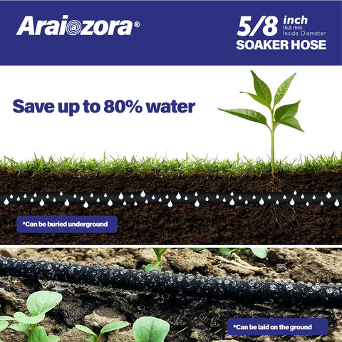Araiozora Soaker Hose kink-resistant design for durable outdoor use