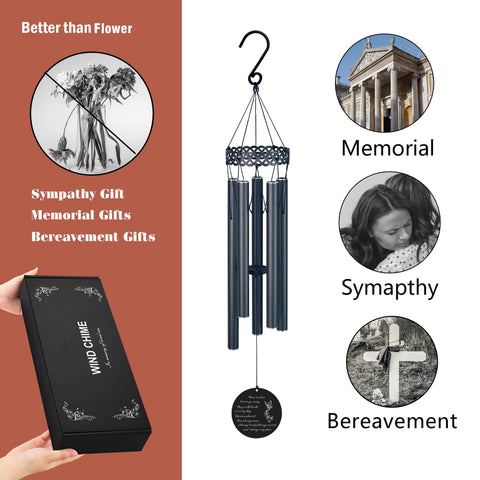 Close-up of ARARTKEL wind chimes with five durable aluminum tubes