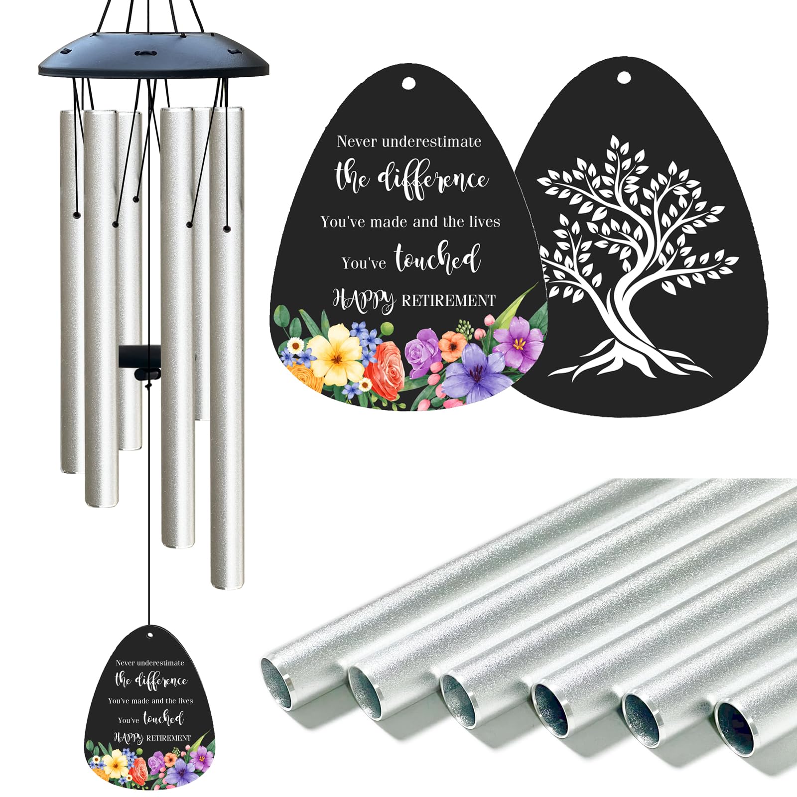 ARARTKEL 32-inch retirement wind chime creates soothing ambience on porches and gardens.